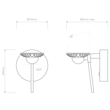 Kinkiet Astro Miura Wall 1444003 Matowy Złoty