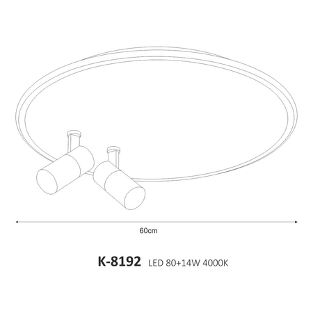 Plafon LOGAN Kaja K-8192 czarny