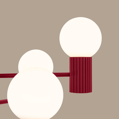 Sollux Lighting Żyrandol HALO 6 burgund SL.1837