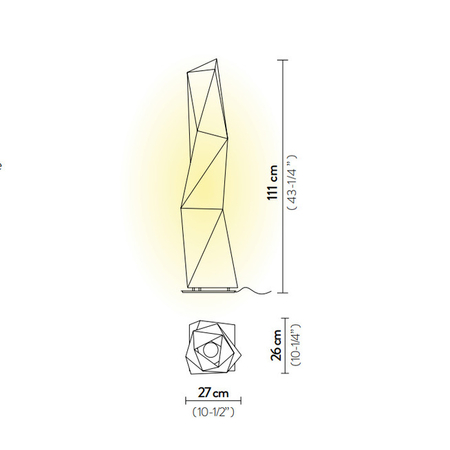 Lampa podłogowa Slamp DIAMOND L DIAFL00WHT00000000EU biały