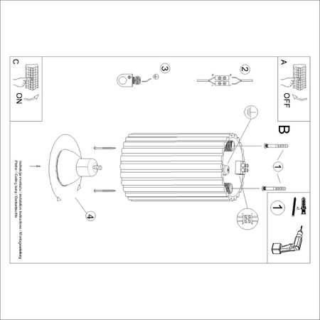 Sollux Lighting Plafon KARBON 10 biały SL.1530