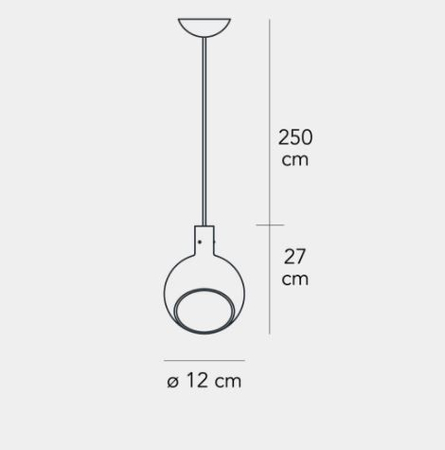 Lampa wisząca Fontana Arte F428485100BINE Parola