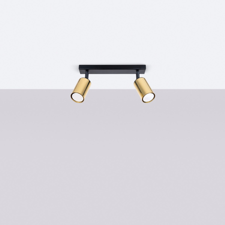 Sollux Lighting Plafon WINX 2 czarny/złoty SL.1383