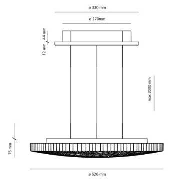 Lampa wisząca Artemide 0213W10A Calipso