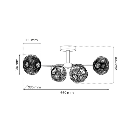 Milagro Lampa sufitowa OAKLAND 4xE27 ML9750 CHROM
