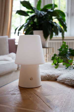 Lampa stojąca No.1 zewnętrzna ogrodowa 2700K RGB ściemnialna z baterią 30cm, biała 32586L biały