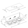 Lampa wpuszczana AQForm Squares 50 x 3 LED 230V Recessed Biały Struktura