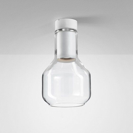 Lampa natynkowa AQForm Modern Glass Barrel GU10 TP Surface Biały Struktura
