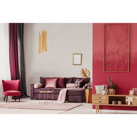 MAXLIGHT P0524D LAMPA WISZĄCA ORGANIC 10x ZŁOTO SZCZOTKOWANE MAŁA ŚCIEMNIALNA