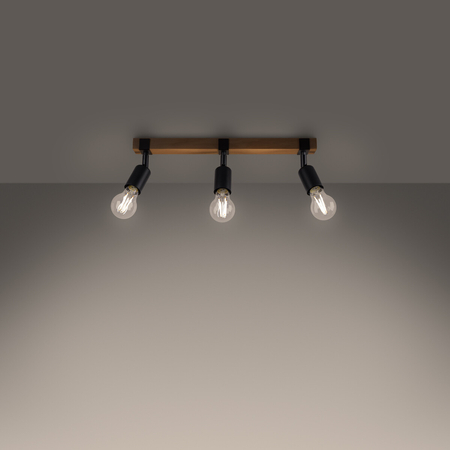 Sollux Lighting Plafon ZUCA 3 czarny SL.1297