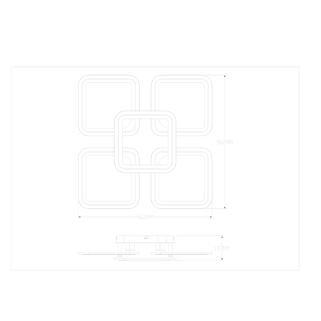 Lampa sufitowa Zuma Line MS232150R-WH STELLAR LAMPA SUFITOWA BIAŁA-CHROM/WHITE-CHROME