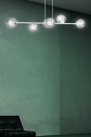 Lampa wisząca ROSSI 6 WH GRAFIT Emibig 878/6 biały/czarny