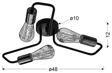 Lampa sufitowa Candellux 33-66916 Herpe
