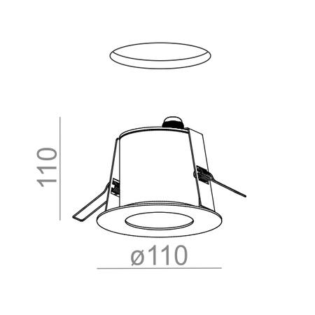 Lampa wpuszczana AQForm Aquatic Round LED 230V Hermetic Recessed Biały Struktura