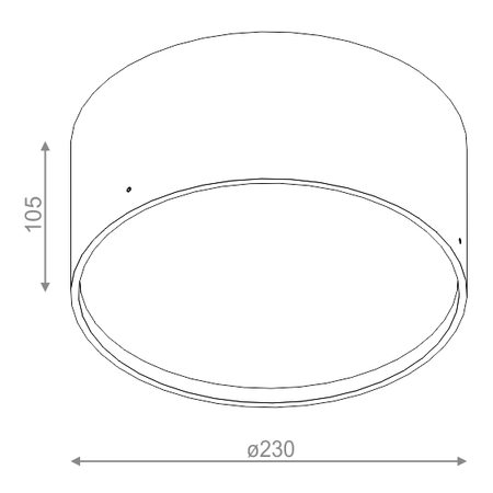 Lampa natynkowa AQForm Revel Dot LED 230V Surface Biały Struktura