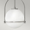 Średnia lampa wisząca Somerset - 1 źródło światła - Szczotkowany nikiel Quintiesse QN-SOMERSET-P-O-BN