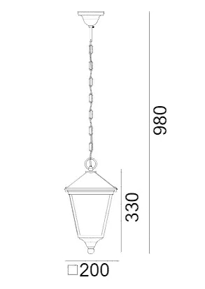 LONDON 481A BLACK E27 LED 9W 98CM