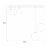 Lampa sufitowa ALBIO Kaja K-4138 biały/czarny