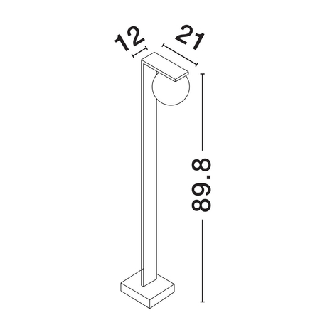 Lampa zewnętrzna Luces Exclusivas LE73615 czarny