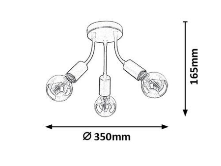 Lampa sufitowa Rabalux Almus 6808 czarny
