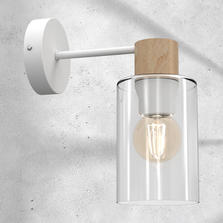 Milagro Kinkiet MADERA 1xE27 MLP8553 BIAŁY