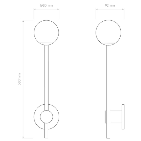 Kinkiet Astro Orb Single 1424002 Polerowany Chrom