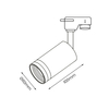 Milagro Track Spot Pipe Ring Czarny 1xGU10 ML7669 CZARNY