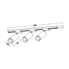 Milagro Zestaw Oprawa Pipe Ring Track Czarny 3xGU10 1m ML2083 CZARNY