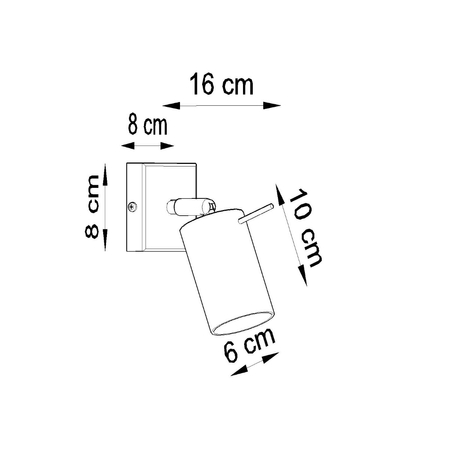 Sollux Lighting Kinkiet RING biały z włącznikiem SL.1024
