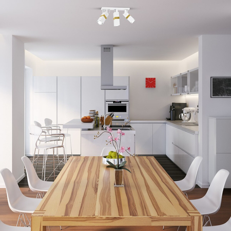 Milagro Lampa sufitowa Vidar 3xGU10 Biały/Złoty MLP6274 Biel / Złoto