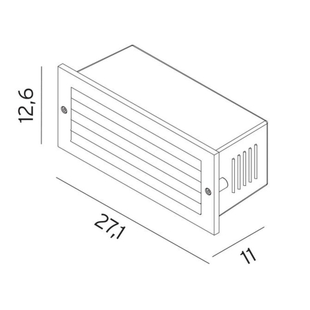 GRIMSTAD 1545 ALUMINUM LED 8,3W 3000K SHUTTERS
