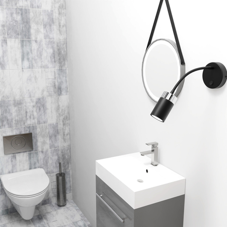 Milagro Kinkiet flex JOKER BLACK/CHROME 1xGU10 MLP8534 CZARNY/CHROM