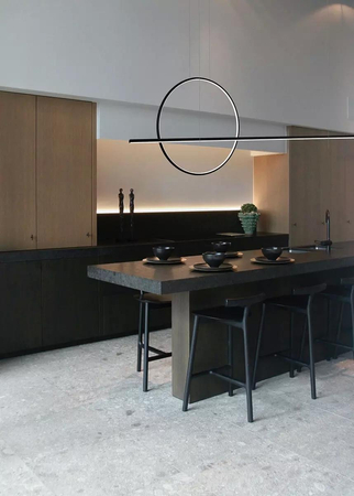 Lampa wisząca Linea No.2 40cm 4k czarna Dali