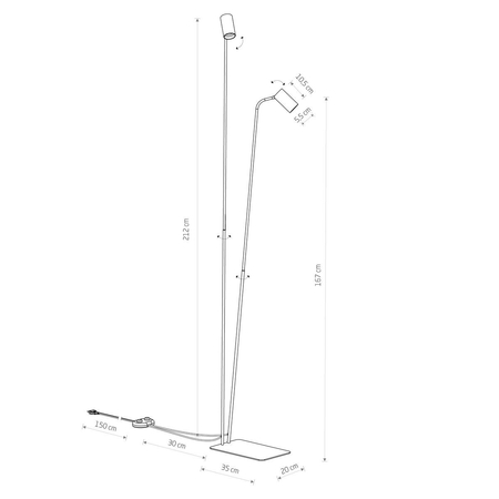 Lampa podłogowa MONO Nowodvorski 7712 mosiądz