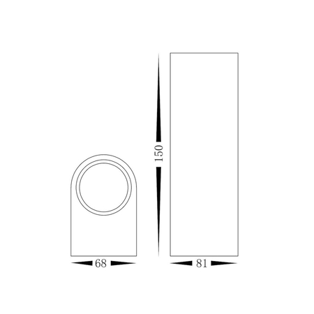 Eko-Light Kinkiet Ogrodowy Ovalis 1xGU10 IP44 EKO8302 CZARNY