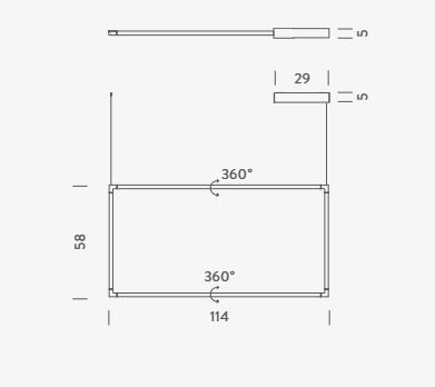 Lampa wisząca Nemo SPILWW51 Spigolo Vertical Biała