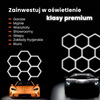 Lampa LED Hexagon Blaupunkt 43W geometryczny panel sufitowy led 4000K CRI90 w kształcie plastra miodu