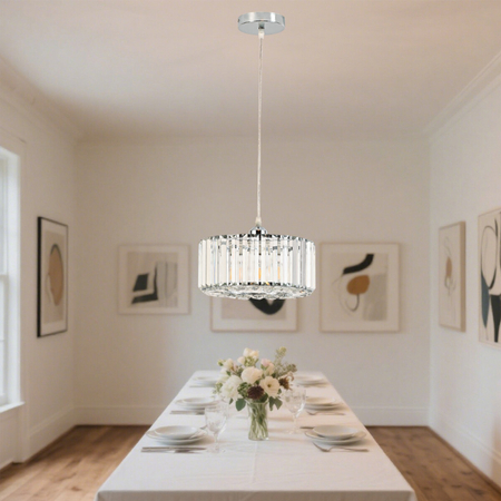 Light Prestige Okrągła lampa wisząca Vetro chrom 1xE27 LP-2910/1P CH round