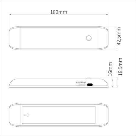 Eko-Light Lampka Podszafkowa Seb 4000K 18cm EKB1394 BIAŁY