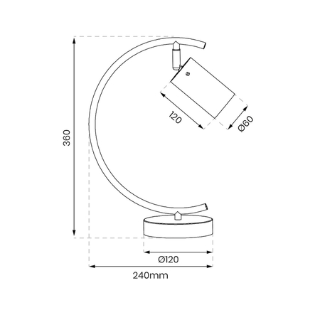 Milagro Lampa Biurkowa Ricky Złoty 1xGU10 ML0693 ZŁOTY