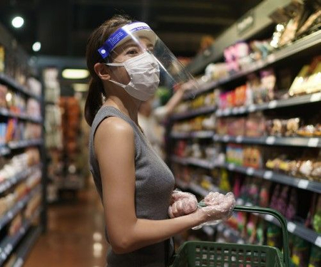 Rękawiczki foliowe zrywki jednorazowe PE 100szt.