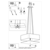 Sollux Lighting Żyrandol LOKKO 45 czarny SL.0774