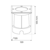 Eko-Light Oprawa najazdowa VIALE kwadratowa 1xGU10 EKO326 INOX