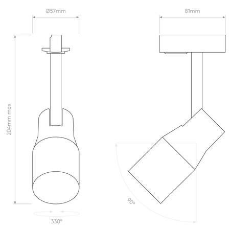 Lampa szynowa Astro Apollo 100 Track 1422023 Matowy Czarny