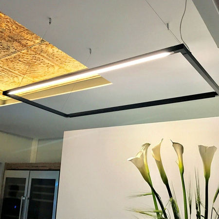 Lampa wisząca Nemo SPILNN52 Spigolo Horizontal Czarna