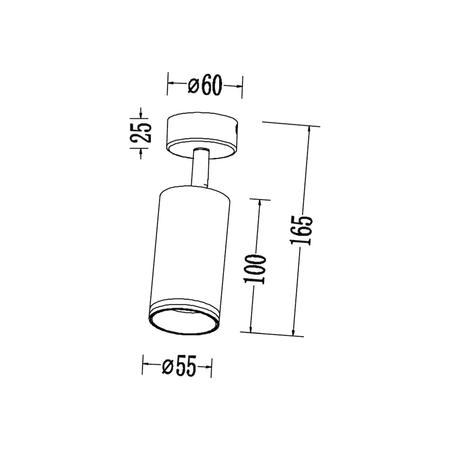 Milagro Oprawa Pipe Ring Spot Czarny 1xGU10 ML2067 CZARNY