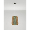 Lampa wisząca Luces Exclusivas SONVERA LE45347 drewno jasne i ciemne, zielony