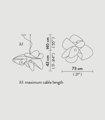 Lampa wisząca Slamp ETOSS00PRS01T00LEDEU La Belle Etoile Small