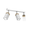 Milagro Lampa sufitowa Solo Sawn WHITE / PATINATED WOOD 3x mini GU10 MLP7479 BIEL / NATURALNE DREWNO