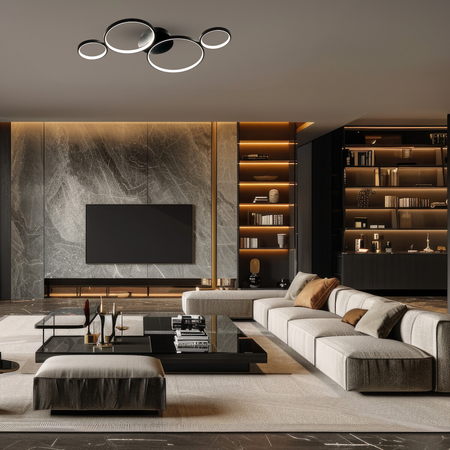 Milagro Lampa sufitowa UNIVERSE 30W ML1047 CZARNY